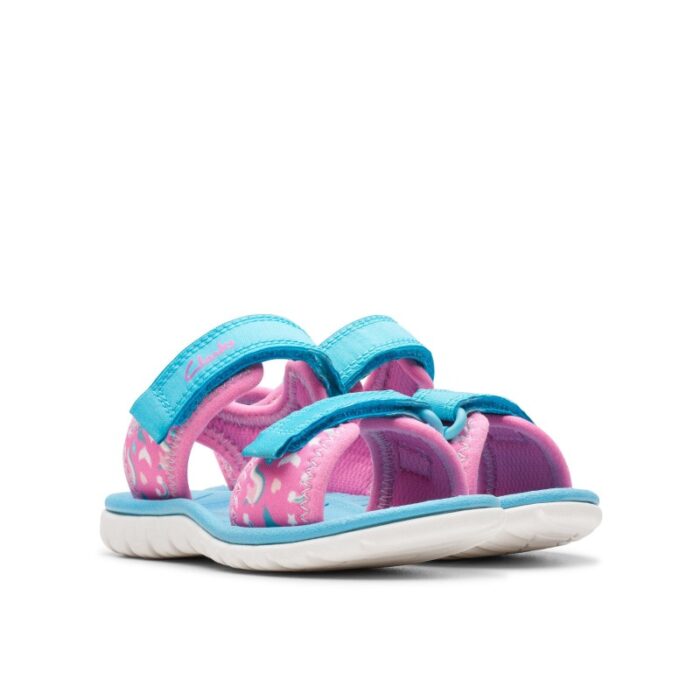 Clarks Surfing Tide Toddler Sandals – Hot Pink – Girls Sandals - Crep Direct UK