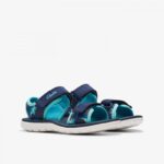 Clarks Surfing Tide Kids Sandals – Navy – Boys Sandals - Crep Direct UK