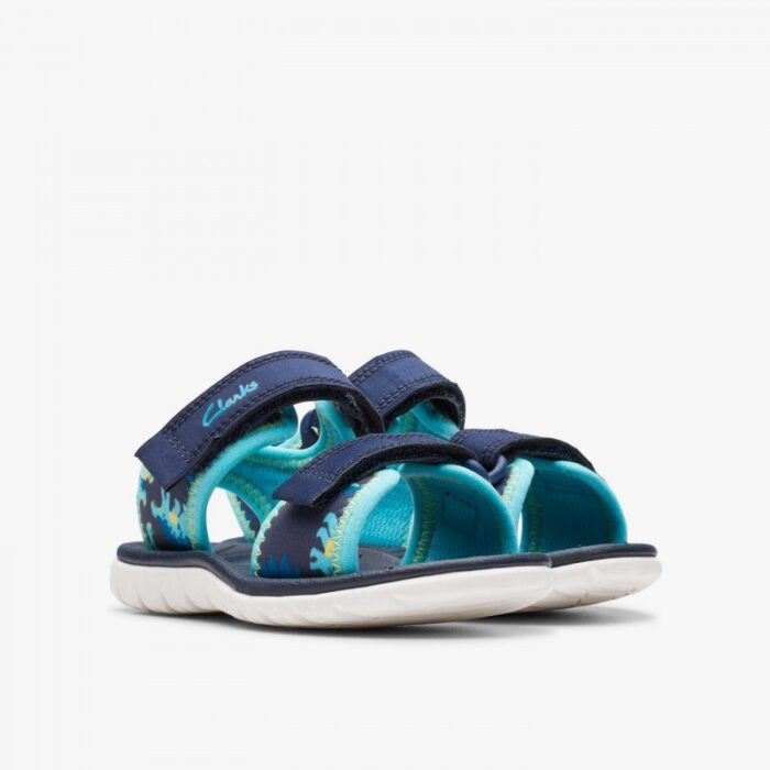 Clarks Surfing Tide Toddler Sandals – Navy – Boys Sandals - Crep Direct UK