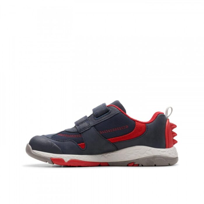 Clarks Steggy Tail Kids Shoes – Navy Leather – Boys Shoes - Crep Direct UK