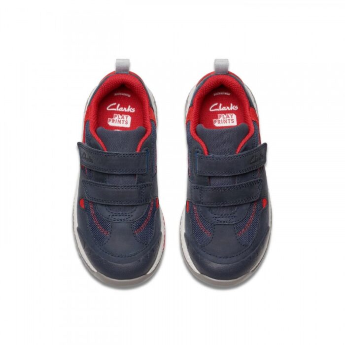 Clarks Steggy Tail Kids Shoes – Navy Leather – Boys Shoes - Crep Direct UK