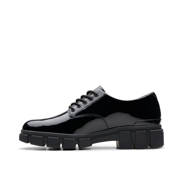 Clarks Evyn Lace Kid School Shoes – Black Patent – Girls School Shoes - Crep Direct UK