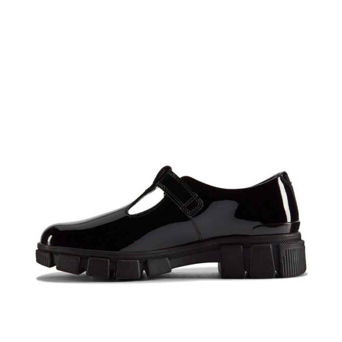 Clarks Evyn Bar Youth School Shoes – Black Patent – Girls School Shoes - Crep Direct UK