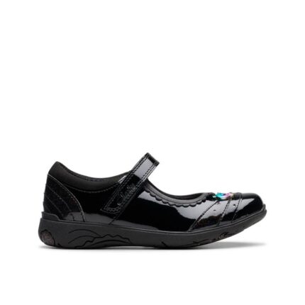 Clarks Relda Spark Kid School Shoes – Black Patent – Girls School Shoes - Crep Direct UK Clarks Relda Spark Kid School Shoes – Black Patent – Girls School Shoes - Crep Direct UK