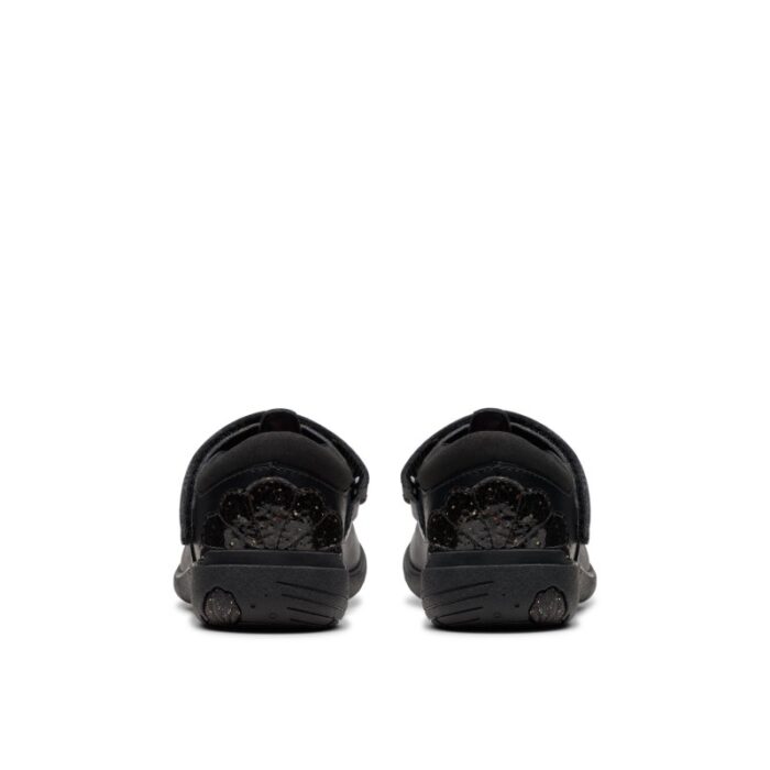 Clarks Relda Gem Kid School Shoes – Black Leather – Girls School Shoes - Crep Direct UK