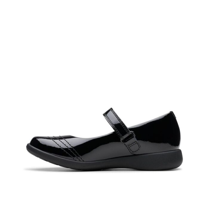 Clarks Etch Gem Kid School Shoes – Black Patent – Girls School Shoes - Crep Direct UK