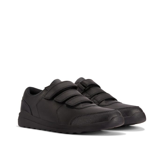 Clarks Daze Step 2 Youth School Shoes – Black Leather – Boys School Shoes - Crep Direct UK