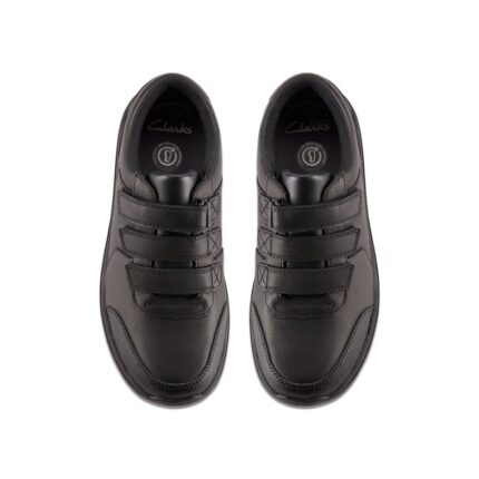 Clarks Daze Step 2 Youth School Shoes – Black Leather – Boys School Shoes - Crep Direct UK
