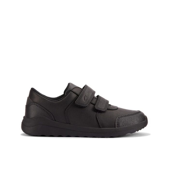 Clarks Daze Step 2 Kid School Shoes – Black Leather – Boys School Shoes - Crep Direct UK