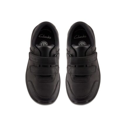 Clarks Daze Step 2 Kid School Shoes – Black Leather – Boys School Shoes - Crep Direct UK
