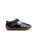Clarks Tiny Skip Toddler Shoes – Navy Patent – Girls Shoes - Crep Direct UK