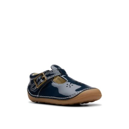 Clarks Tiny Skip Toddler Shoes – Navy Patent – Girls Shoes - Crep Direct UK