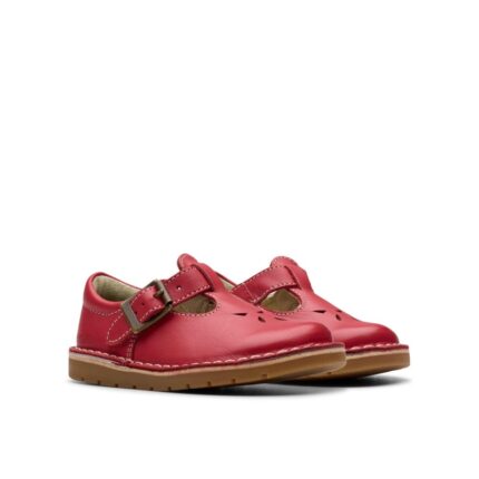 Clarks Joyful Skip Toddler Shoes – Red Leather – Girls Shoes - Crep Direct UK Clarks Joyful Skip Toddler Shoes – Red Leather – Girls Shoes - Crep Direct UK