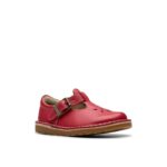 Clarks Joyful Skip Toddler Shoes – Red Leather – Girls Shoes - Crep Direct UK