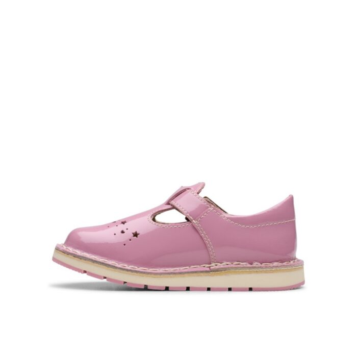 Clarks Joyful Skip Toddler Shoes – Pink Patent – Girls Shoes - Crep Direct UK