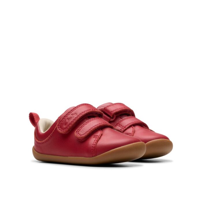 Clarks Roamer Craft Toddler Shoes – Red Leather – Boys Shoes - Crep Direct UK