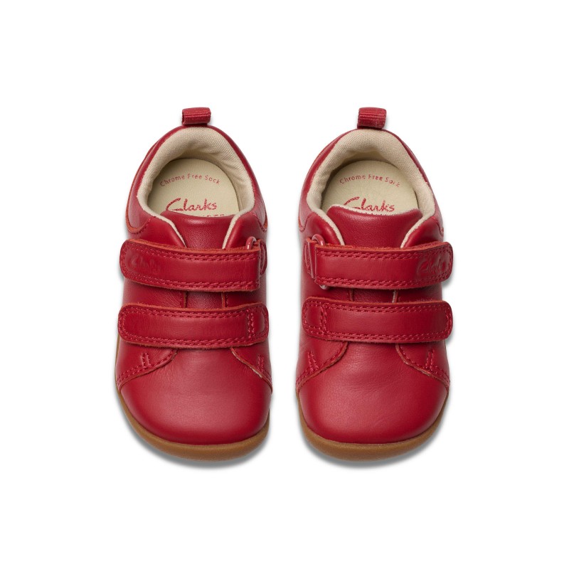 Clarks Roamer Craft Toddler Shoes – Red Leather – Boys Shoes - Crep Direct UK