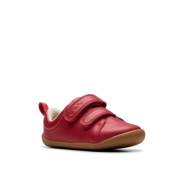 Clarks Roamer Craft Toddler Shoes – Red Leather – Boys Shoes - Crep Direct UK
