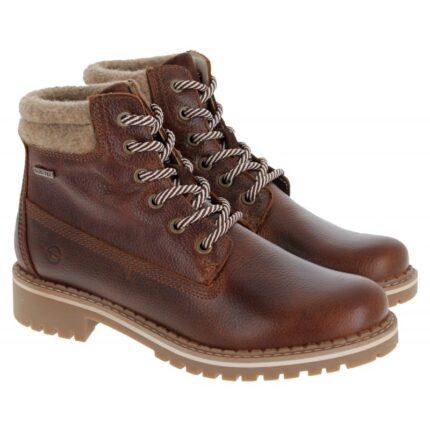Tamaris 26244 Lace-Up Ankle Boots – Brown Leather – Womens Boots - Crep Direct UK Tamaris 26244 Lace-Up Ankle Boots – Brown Leather – Womens Boots - Crep Direct UK