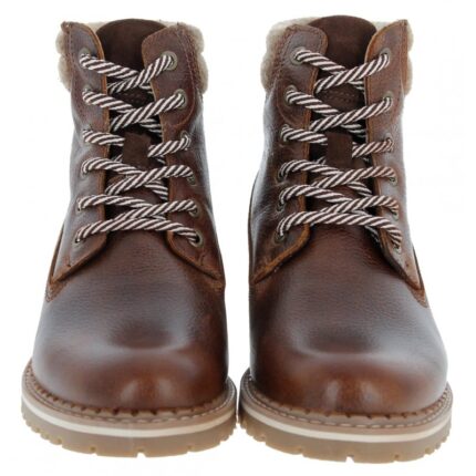 Tamaris 26244 Lace-Up Ankle Boots – Brown Leather – Womens Boots - Crep Direct UK