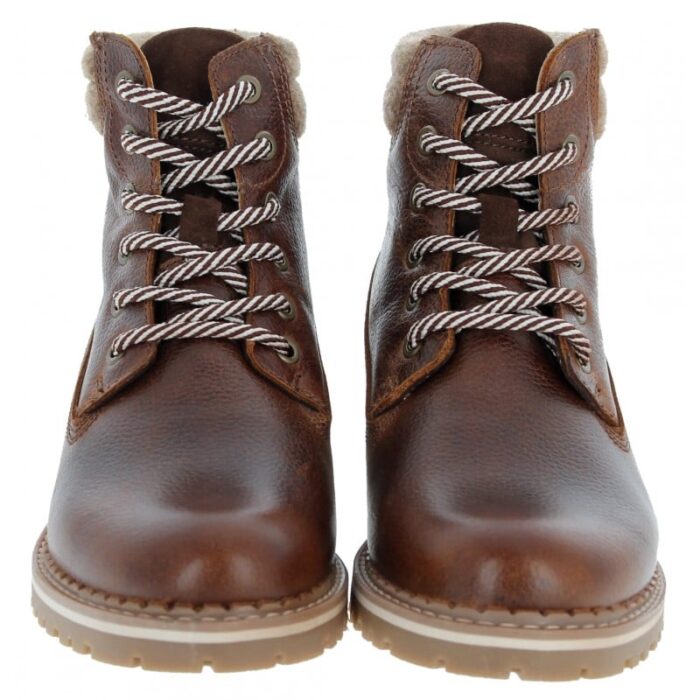 Tamaris 26244 Lace-Up Ankle Boots – Brown Leather – Womens Boots - Crep Direct UK