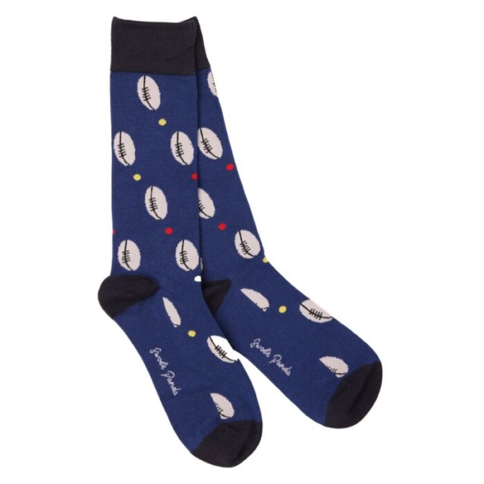 Swole Panda Rugby Ball Socks – Blue – Mens Clothing - Crep Direct UK