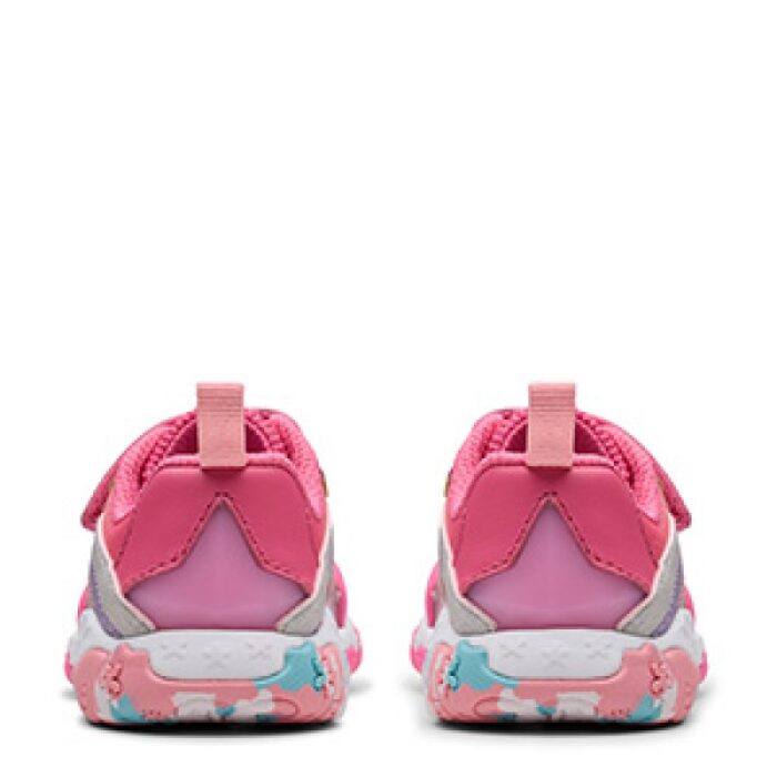 Clarks Tidal Star Toddler Trainers – Bright Pink Combi Leather – Girls Shoes - Crep Direct UK