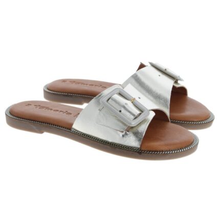 Tamaris 27105 Mules – Gold Leather – Womens Sandals, Sliders & Toe Posts - Crep Direct UK Tamaris 27105 Mules – Gold Leather – Womens Sandals, Sliders & Toe Posts - Crep Direct UK