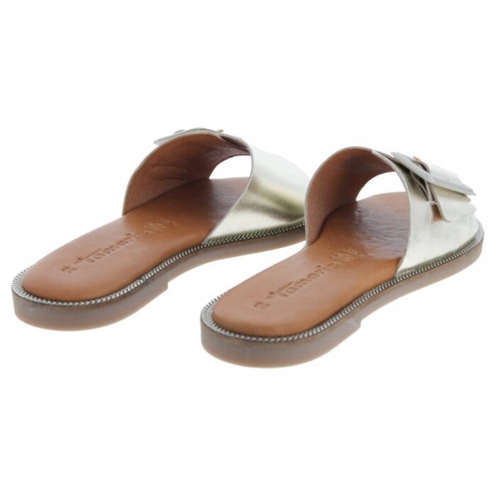 Tamaris 27105 Mules – Gold Leather – Womens Sandals, Sliders & Toe Posts - Crep Direct UK