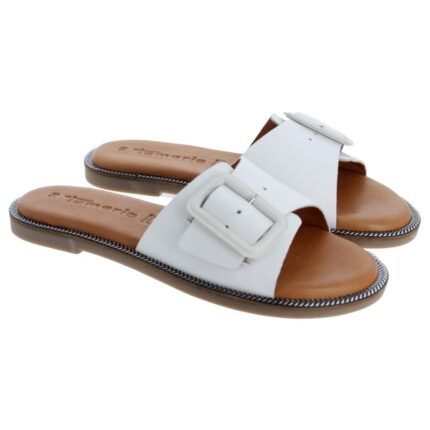 Tamaris 27105 Mules – White Leather – Womens Sandals, Sliders & Toe Posts - Crep Direct UK Tamaris 27105 Mules – White Leather – Womens Sandals, Sliders & Toe Posts - Crep Direct UK