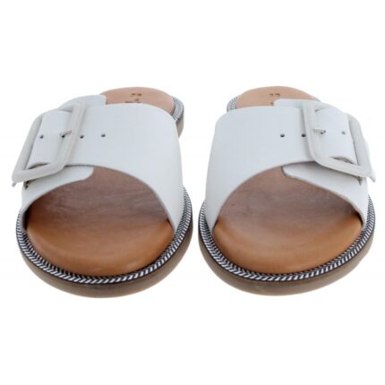 Tamaris 27105 Mules – White Leather – Womens Sandals, Sliders & Toe Posts - Crep Direct UK