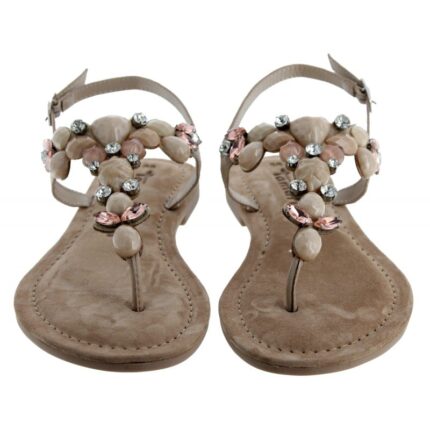 Tamaris 28163 Toe-Post – Ivory Leather – Womens Sandals, Sliders & Toe Posts - Crep Direct UK