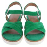 Tamaris 28202 Wedge Sandals – Green Suede – Womens Sandals, Sliders & Toe Posts - Crep Direct UK