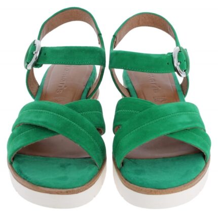 Tamaris 28202 Wedge Sandals – Green Suede – Womens Sandals, Sliders & Toe Posts - Crep Direct UK