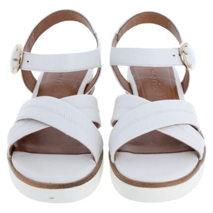 Tamaris 28202 Wedge Sandals – White Leather – Womens Sandals, Sliders & Toe Posts - Crep Direct UK