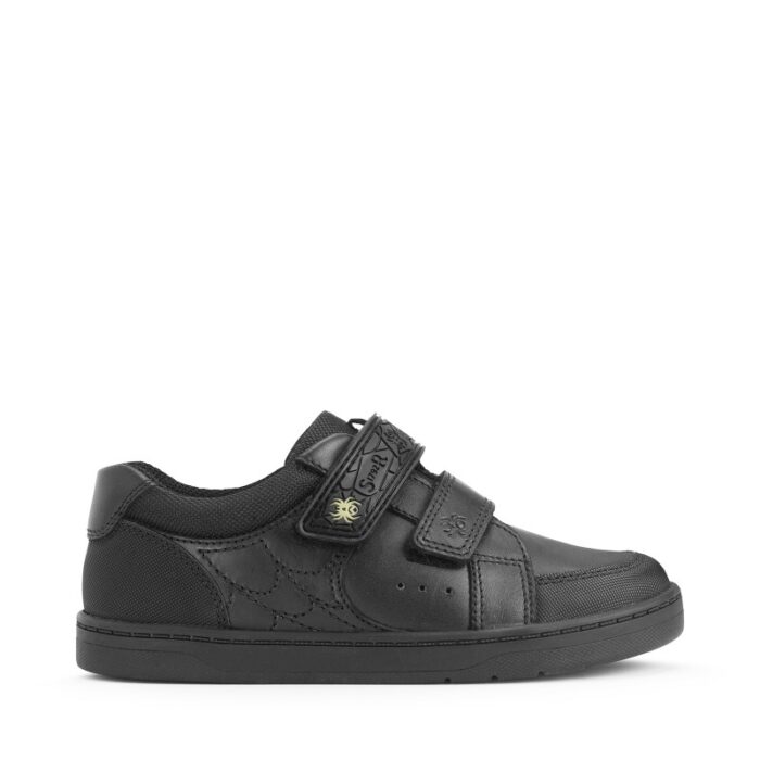 Start-Rite Spider Web School Shoes – Black Leather – Boys School Shoes - Crep Direct UK