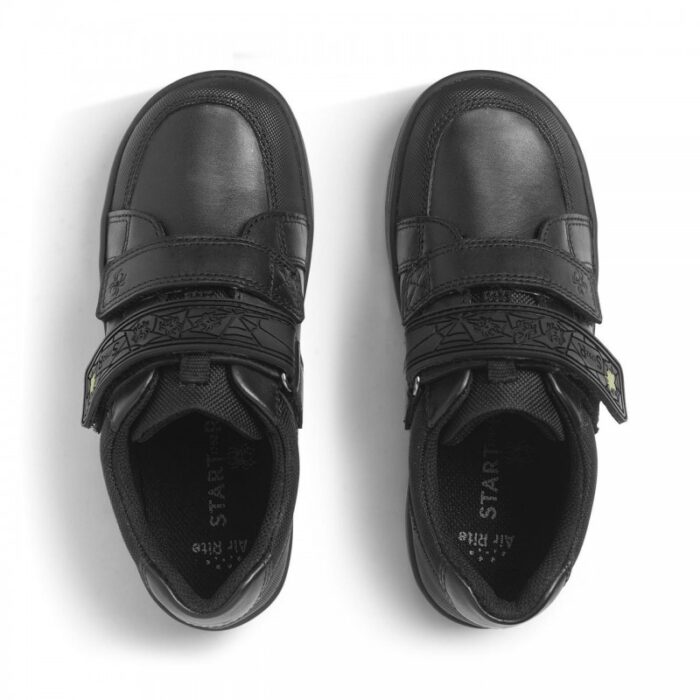 Start-Rite Spider Web School Shoes – Black Leather – Boys School Shoes - Crep Direct UK