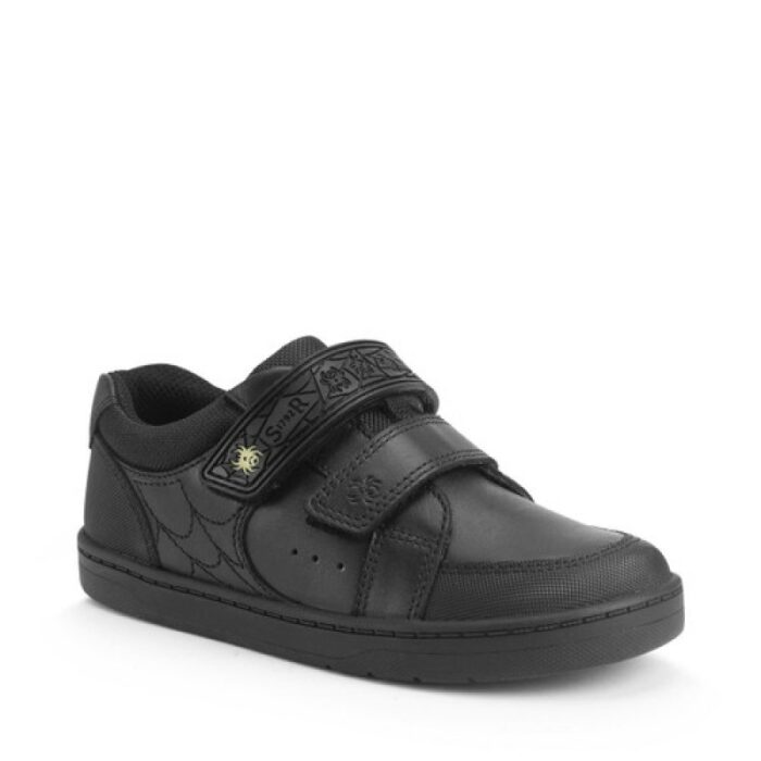 Start-Rite Spider Web School Shoes – Black Leather – Boys School Shoes - Crep Direct UK