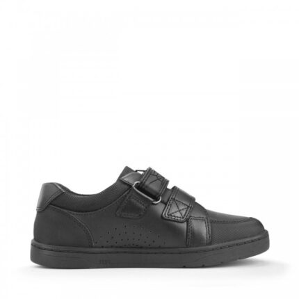 Start-Rite Spider Web School Shoes – Black Leather – Boys School Shoes - Crep Direct UK