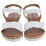 Tamaris 28220 Sandals – White Leather – Womens Sandals, Sliders & Toe Posts - Crep Direct UK