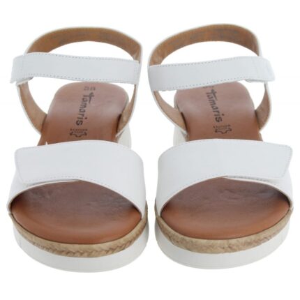 Tamaris 28220 Sandals – White Leather – Womens Sandals, Sliders & Toe Posts - Crep Direct UK