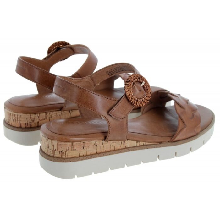 Tamaris 28258 Sandals – Cognac Leather – Womens Sandals, Sliders & Toe Posts - Crep Direct UK