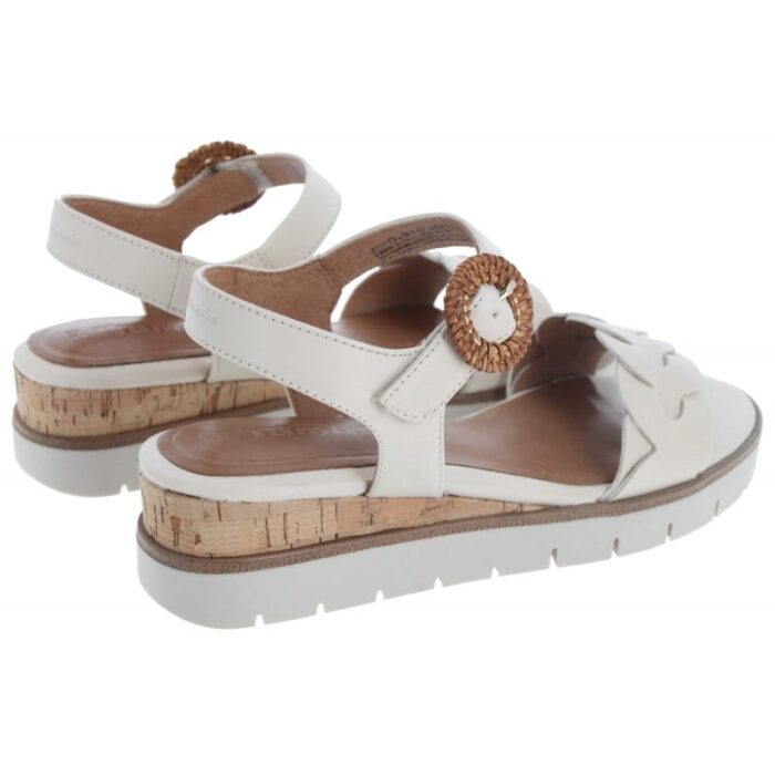 Tamaris 28258 Sandals – Ivory Leather – Womens Sandals, Sliders & Toe Posts - Crep Direct UK
