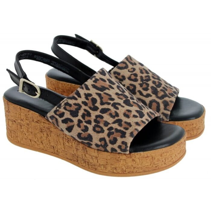 Tamaris 28393 Wedge Sandals – Leopard – Womens Sandals, Sliders & Toe Posts - Crep Direct UK