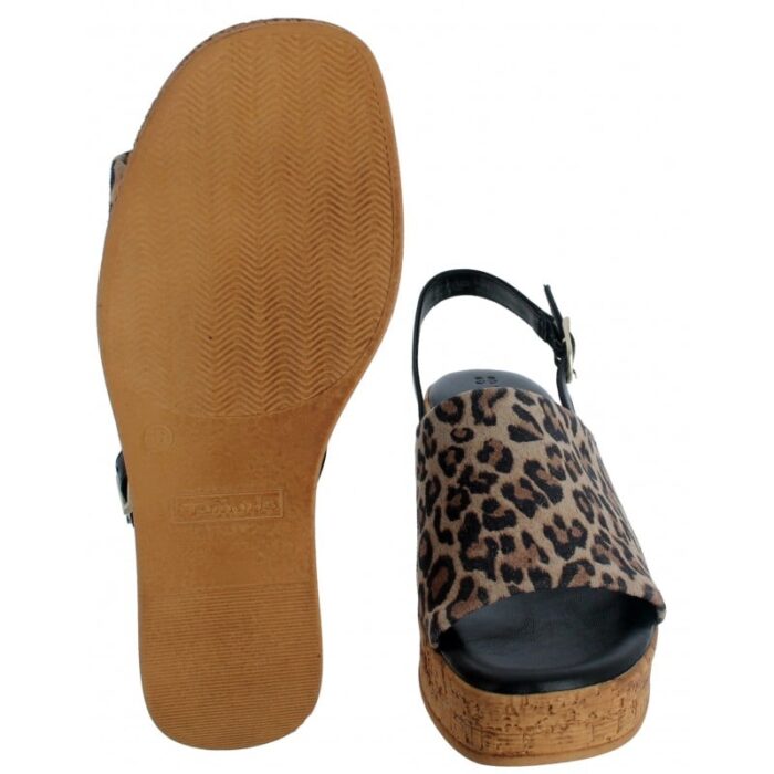 Tamaris 28393 Wedge Sandals – Leopard – Womens Sandals, Sliders & Toe Posts - Crep Direct UK