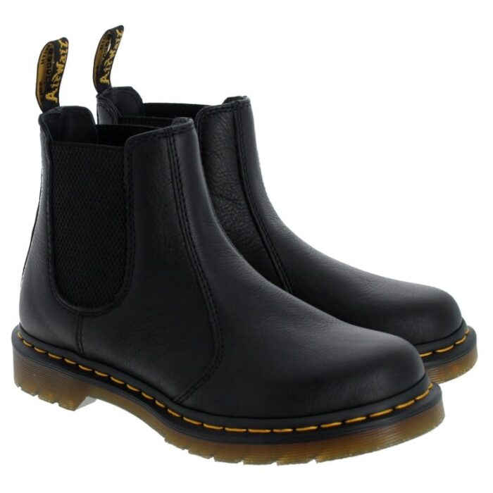 Dr. Martens 2976 Chelsea Boots – Black Virginia Leather – Womens Boots - Crep Direct UK