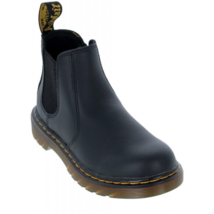 Dr. Martens 2976 Junior Boots – Black Leather – Boys Boots - Crep Direct UK