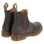 Dr. Martens 2976 Yellow Stitch Chelsea Boots – Dark Brown Leather – Mens Boots - Crep Direct UK