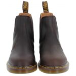 Dr. Martens 2976 Yellow Stitch Chelsea Boots – Dark Brown Leather – Mens Boots - Crep Direct UK