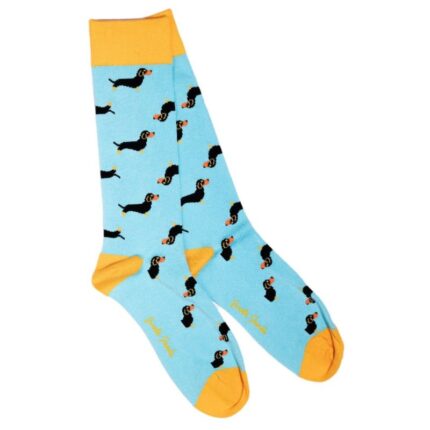Swole Panda Sausage Dog Bamboo Socks – Yellow – Ladies Clothing - Crep Direct UK